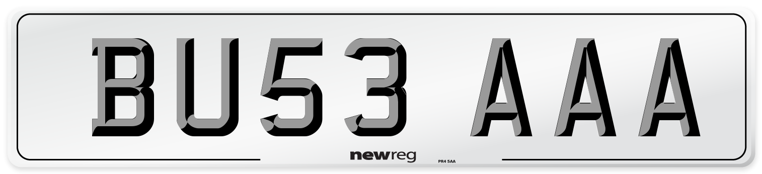 BU53 AAA Number Plate from New Reg
